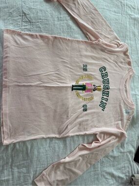 SO Light Pink Long Sleeve Tee with 'Crushin'' Graphic